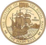25 Pounds - Elizabeth II The Mary Rose, United Kingdom, 2003 reverse image