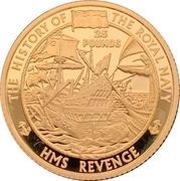 25 Pounds - Elizabeth II H.M.S. Revenge, United Kingdom, 2004 reverse image