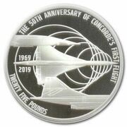 25 Pounds - Elizabeth II The 50th Anniversary of Concorde, United Kingdom, 2019 reverse image