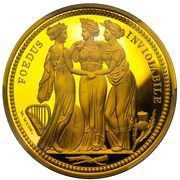 25 Pounds - Elizabeth II Three Graces, United Kingdom, 2020 reverse image