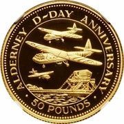 50 Pounds - Elizabeth II Normandy Invasion, United Kingdom, 1994 reverse image
