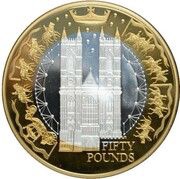 50 Pounds - Elizabeth II Golden Jubilee reverse image