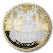 50 Pounds - Elizabeth II VE Day reverse image