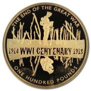 100 Pounds - Elizabeth II End of Great War, United Kingdom, 2018 reverse image