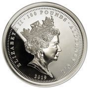 100 Pounds - Elizabeth II Una and the Lion; Silver obverse image