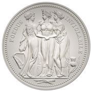 100 Pounds - Elizabeth II Three Graces; Silver 1kg, United Kingdom, 2020 reverse image