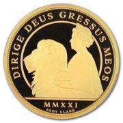 100 Pounds - Elizabeth II 95th Birthday; Gold 1oz, United Kingdom, 2021 reverse image