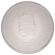 100 Pounds - Elizabeth II Platinum Jubilee - Queen on throne obverse image