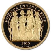 100 Pounds - Elizabeth II Platinum Jubilee - Four Graces, United Kingdom, 2022 reverse image