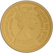 500 Pounds - Elizabeth II Gothic - Portrait; Gold obverse image