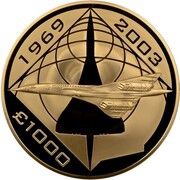 1000 Pounds - Elizabeth II Concorde, United Kingdom, 2008 reverse image