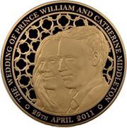 1000 Pounds - Elizabeth II Royal Wedding, United Kingdom, 2011 reverse image