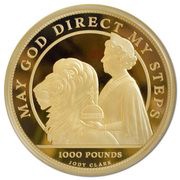 1000 Pounds - Elizabeth II 95th Birthday, United Kingdom, 2021 reverse image