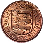 ½ New Penny - Elizabeth II obverse image