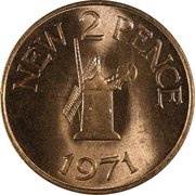 2 New Pence - Elizabeth II, United Kingdom, 1971 reverse image