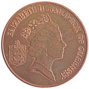 2 Pence - Elizabeth II 3rd portrait; magnetic obverse image