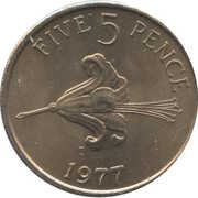 5 Pence - Elizabeth II, United Kingdom, 1977-1982 reverse image