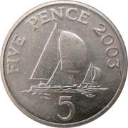 5 Pence - Elizabeth II 4th portrait; non-magnetic reverse image