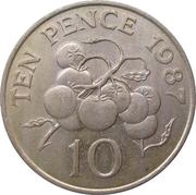 10 Pence - Elizabeth II 3rd portrait; large type reverse image