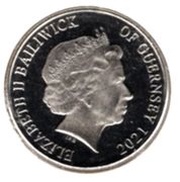 10 Pence - Elizabeth II Great Spotted Woodpecker; Colourised obverse image