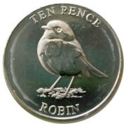 10 Pence - Elizabeth II Robin, United Kingdom, 2021 reverse image