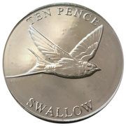 10 Pence - Elizabeth II Swallow, United Kingdom, 2021 reverse image