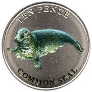 10 Pence - Elizabeth II Common Seal; Colourised, United Kingdom, 2021 reverse image