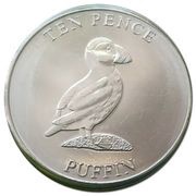 10 Pence - Elizabeth II Puffin, United Kingdom, 2021 reverse image