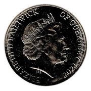 10 Pence - Elizabeth II Stag Beetle; Colourised obverse image