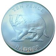 10 Pence - Elizabeth II Badger, United Kingdom, 2021 reverse image