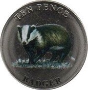 10 Pence - Elizabeth II Badger, United Kingdom, 2021 reverse image