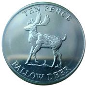 10 Pence - Elizabeth II Fallow Deer, United Kingdom, 2021 reverse image