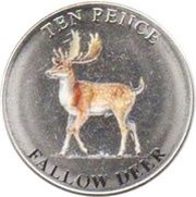 10 Pence - Elizabeth II Fallow Deer, United Kingdom, 2021 reverse image