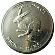 10 Pence - Elizabeth II Brown Hare, United Kingdom, 2021 reverse image