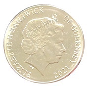10 Pence - Elizabeth II Brown Hare; colour printing obverse image
