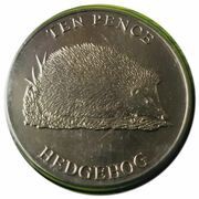 10 Pence - Elizabeth II Hedgehog, United Kingdom, 2021 reverse image