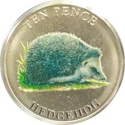10 Pence - Elizabeth II Hedgehog colour printing, United Kingdom, 2021 reverse image