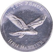 10 Pence - Elizabeth II Hen Harrier reverse image