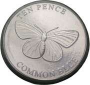 10 Pence - Elizabeth II Common Blue, United Kingdom, 2022 reverse image