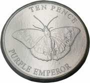 10 Pence - Elizabeth II Purple Emperor, United Kingdom, 2022 reverse image