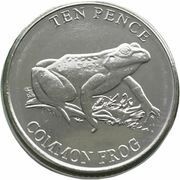 10 Pence - Elizabeth II Common Frog, United Kingdom, 2022 reverse image