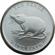 10 Pence - Elizabeth II Water Shrew, United Kingdom, 2022 reverse image