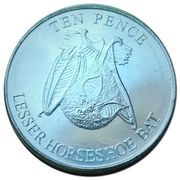 10 Pence - Elizabeth II Lesser Horseshoe Bat, United Kingdom, 2022 reverse image