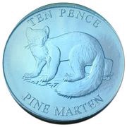 10 Pence - Elizabeth II Pine Marten, United Kingdom, 2022 reverse image