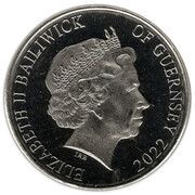 10 Pence - Elizabeth II Peacock; Colourised obverse image