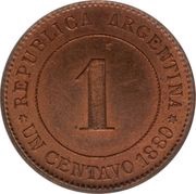 1 Centavo Fuertes Pattern reverse image