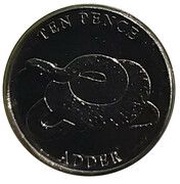 10 Pence - Charles III Adder, United Kingdom, 2023 reverse image