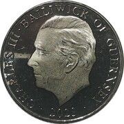 10 Pence - Charles III Sand Lizard; colourised obverse image