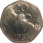 20 Pence - Elizabeth II, United Kingdom, 1982-1983 reverse image
