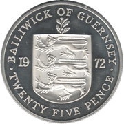 25 Pence - Elizabeth II Silver Wedding; Silver Proof obverse image